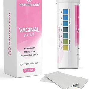 [40 Strips] Natureland Vaginal Health pH Test Strips, Feminine pH Test, Value Pack | Monitor Vaginal Intimate Health & Prevent Infection | Accurate Acidity & Alkalinity Balance (Original)