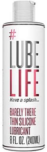 #Lubelife Thin Silicone Based Long Lasting Lubricant, 8 Oz Intimate Lube for Sensitive Skin – for Men, Women and Couples (Free of Parabens and Glycerin; Water Resistant)
